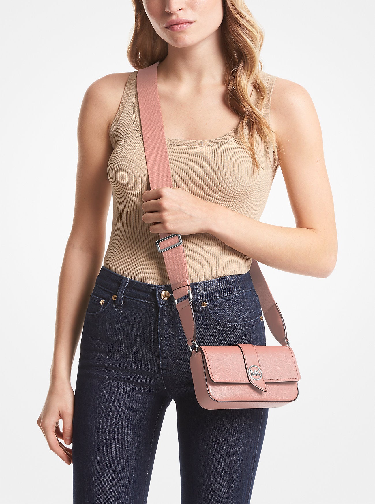 Michael Kors Greenwich Extra-Small Saffiano Leather Sling Crossbody Bag