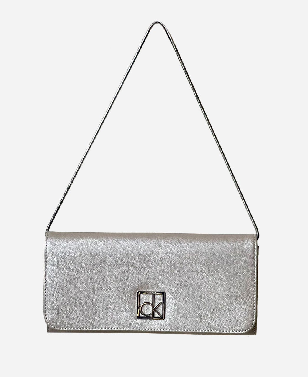Calvin Klein Metallic Taupe Clutch Bag