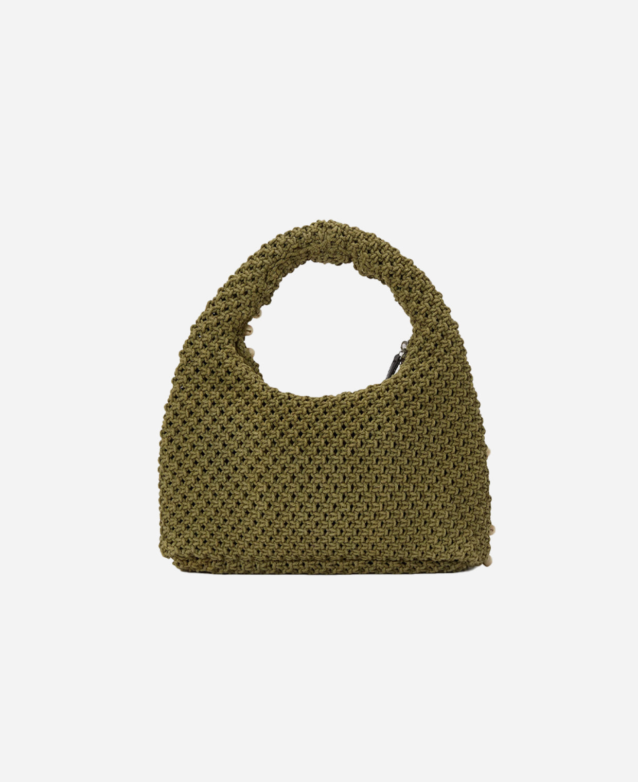 Karl Lagerfeld Crochet Beaded Top Handle Bag