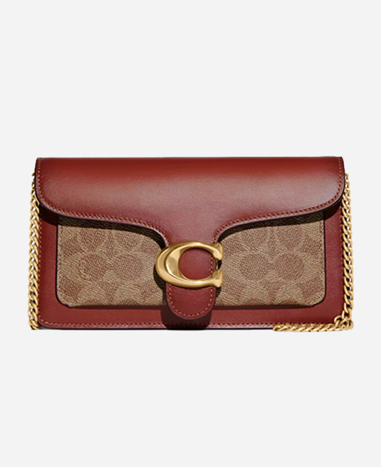 Coach Tabby Chain Clutch in Signature Canvas