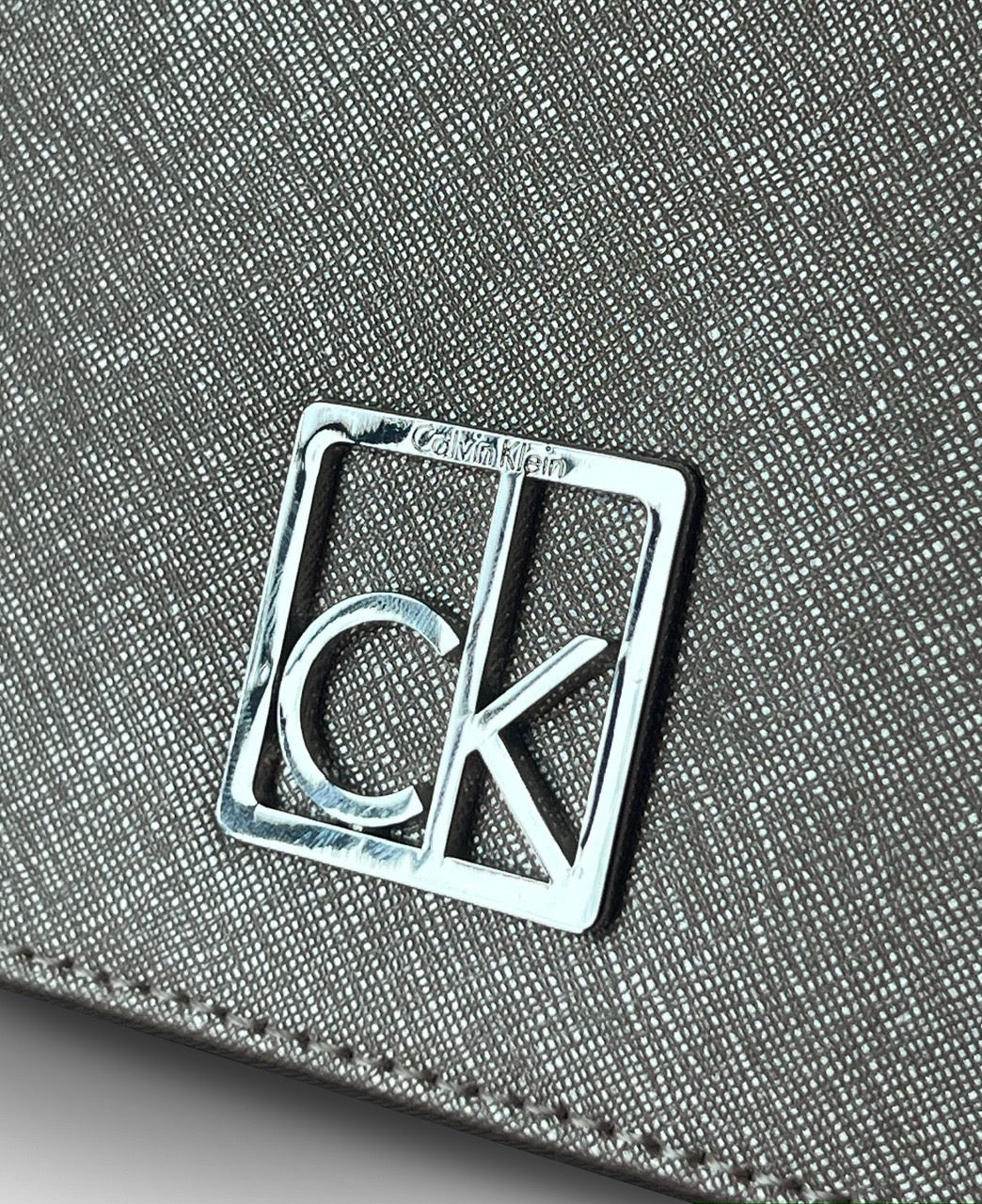 Calvin Klein Metallic Taupe Clutch Bag