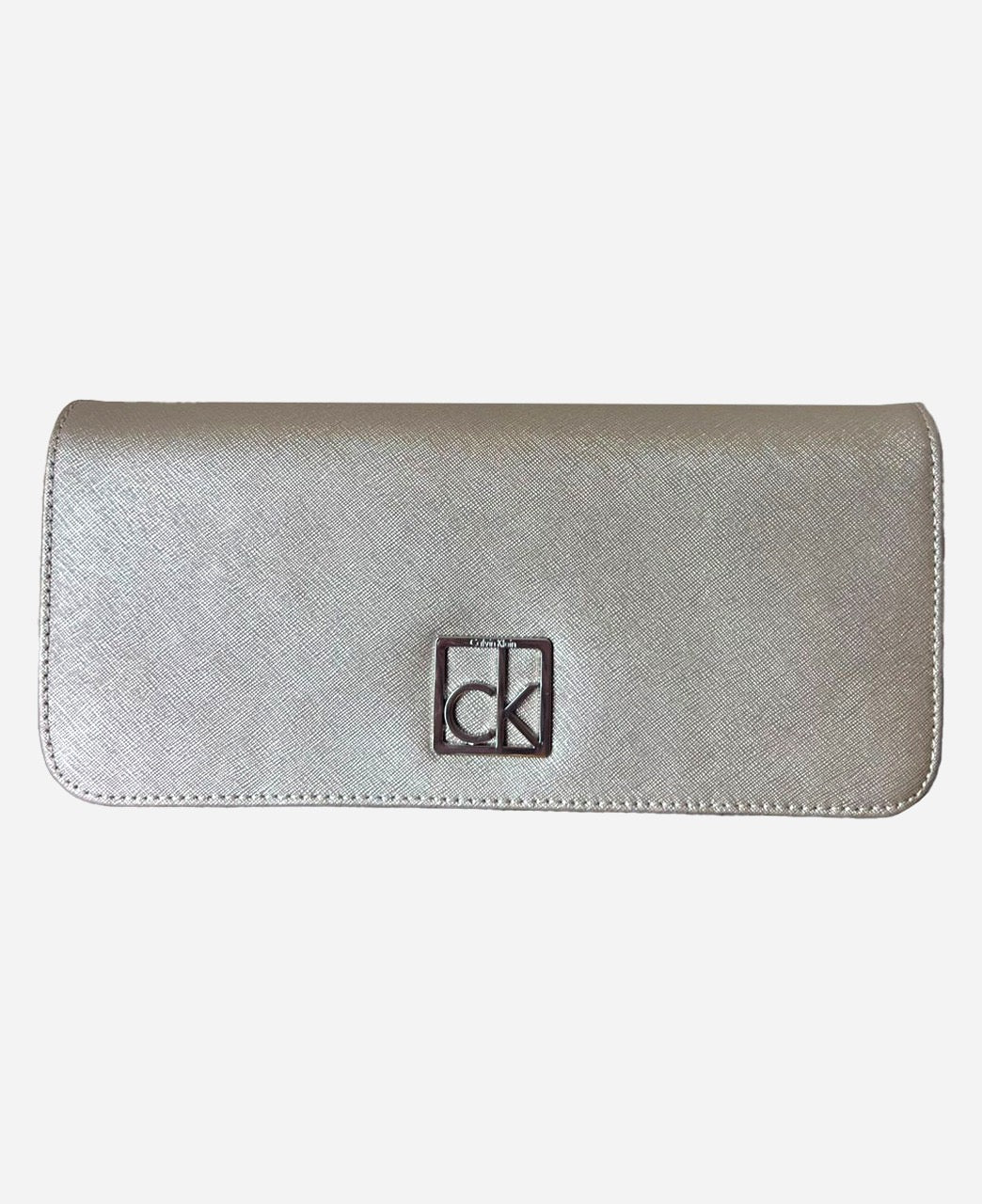 Calvin Klein Metallic Taupe Clutch Bag