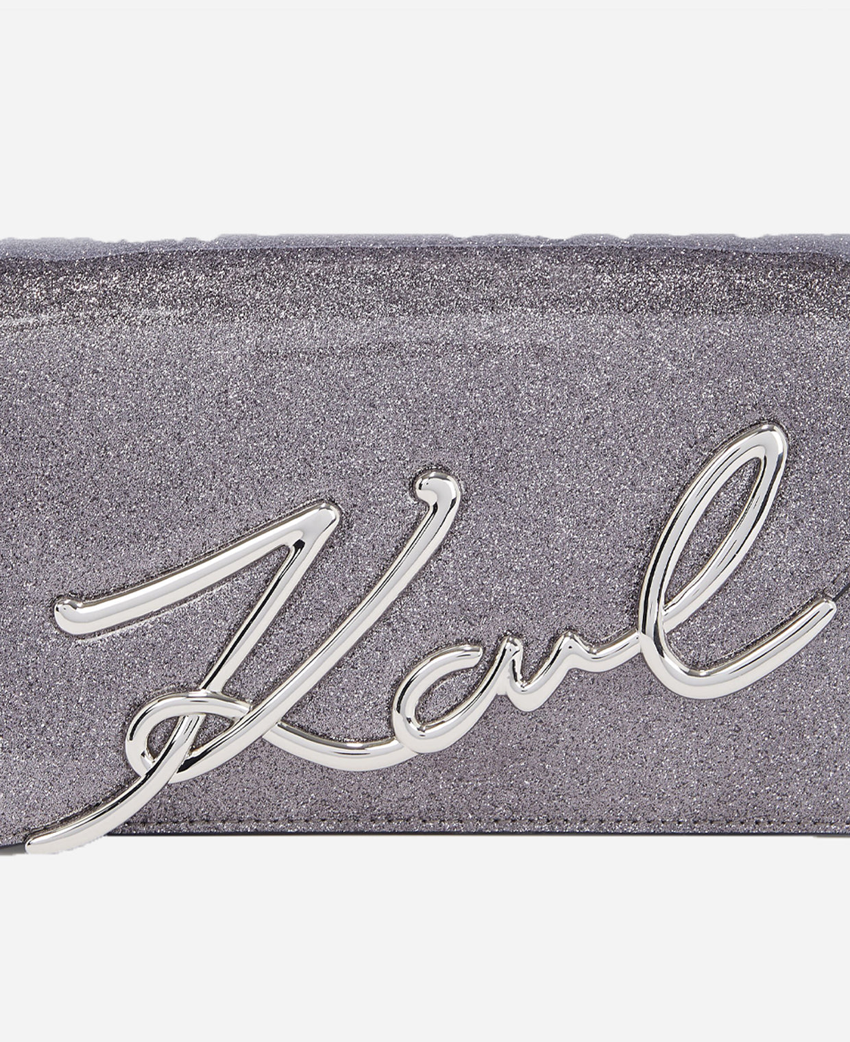 Karl Lagerfeld K/Signature Glitter Medium Shoulder Bag