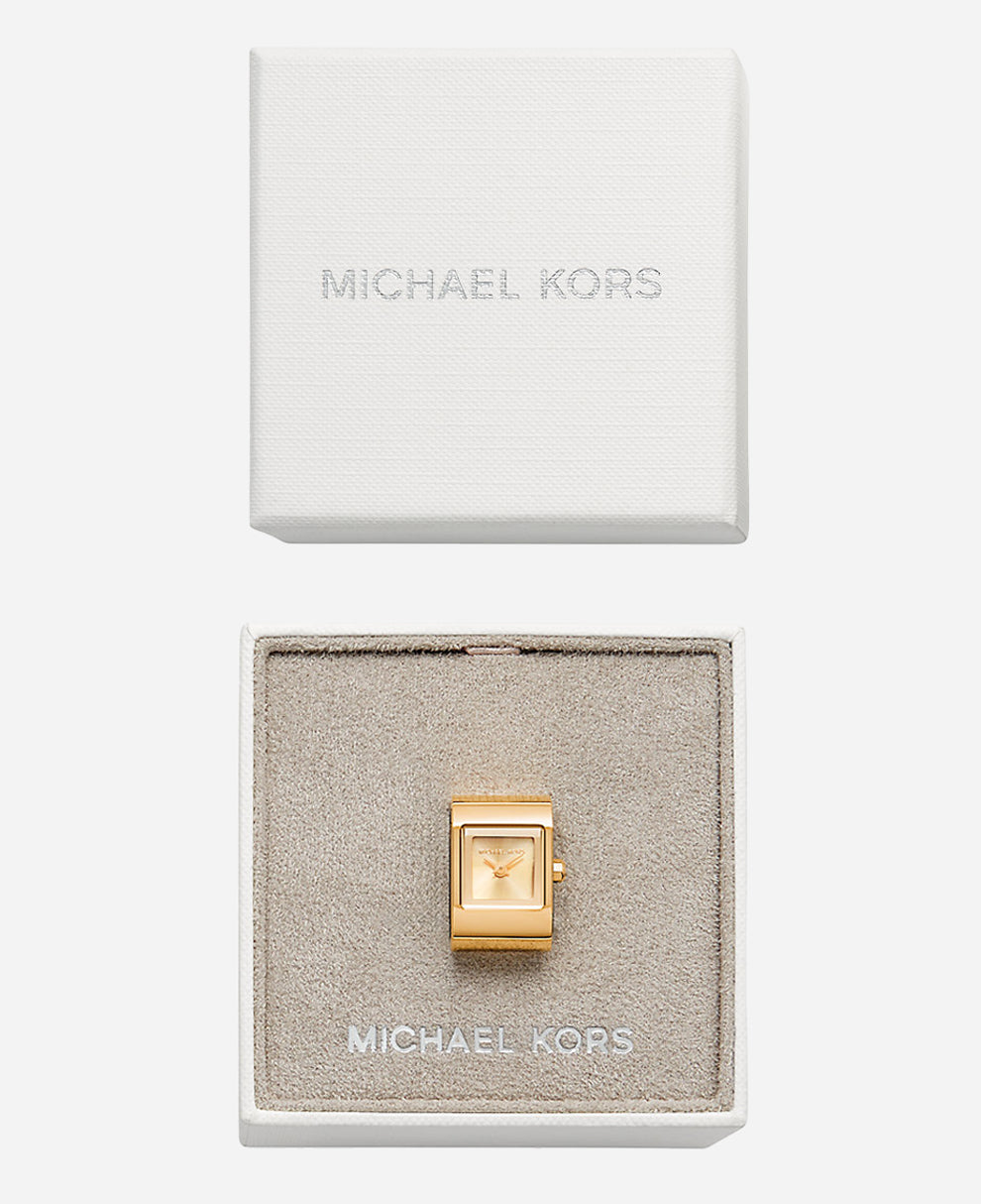 Часы-кольцо Michael Kors Darrington золотистого тона