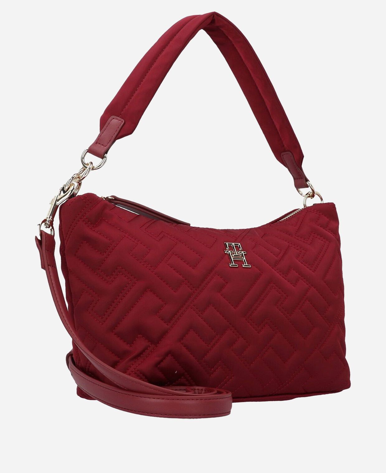 Tommy Hilfiger Red Quilted Hobo Bag