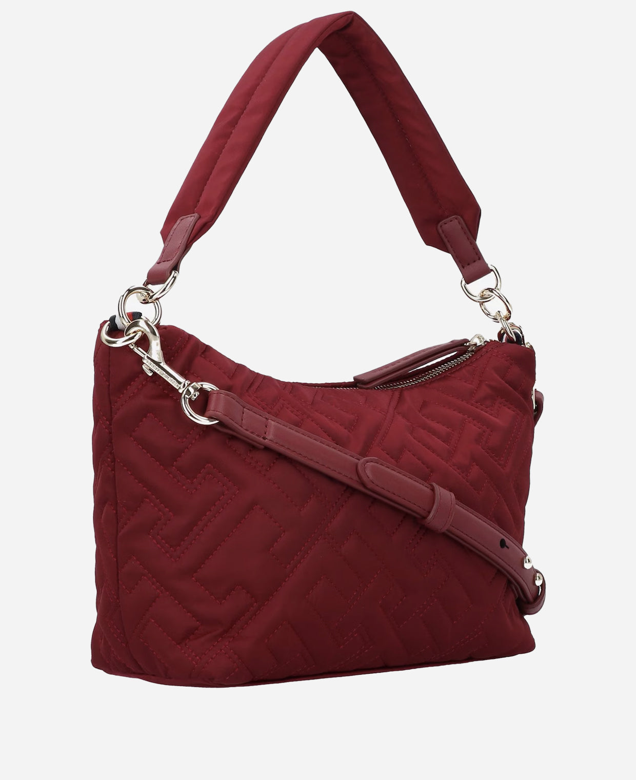 Tommy Hilfiger Red Quilted Hobo Bag