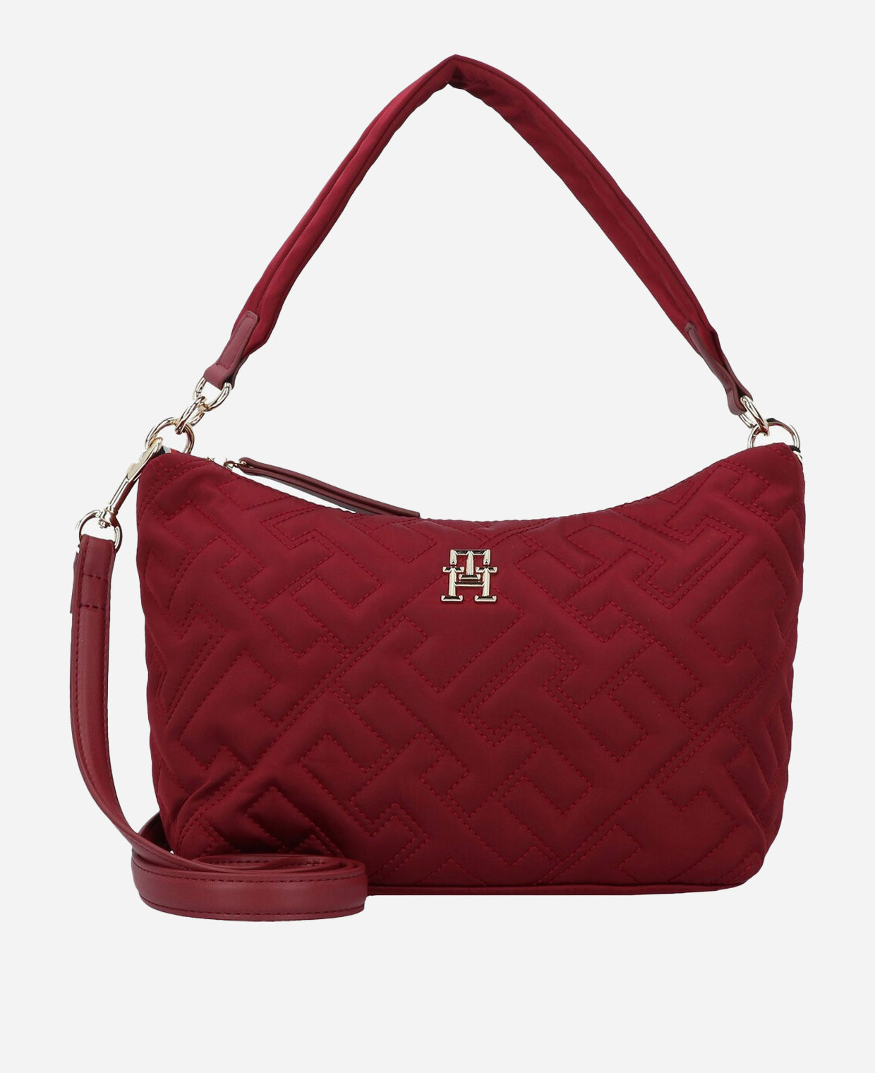 Tommy Hilfiger Red Quilted Hobo Bag