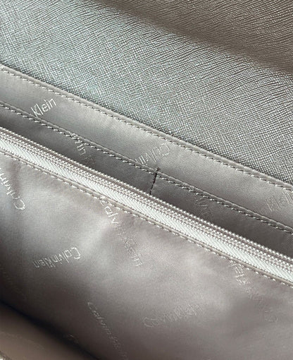 Calvin Klein Metallic Taupe Clutch Bag