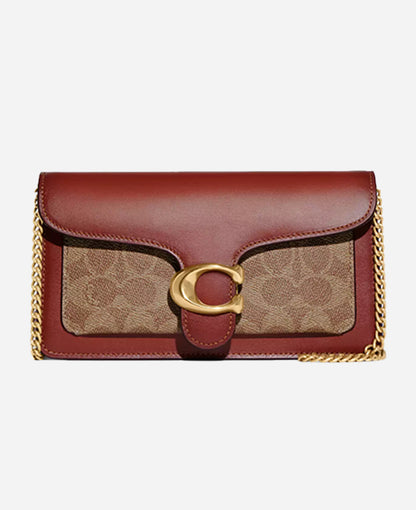 Coach Tabby Chain Clutch in Signature Canvas
