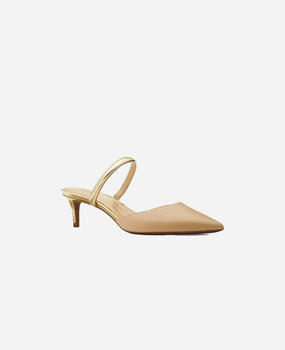 Michael Kors Jessa Flex Leather Kitten Mule
